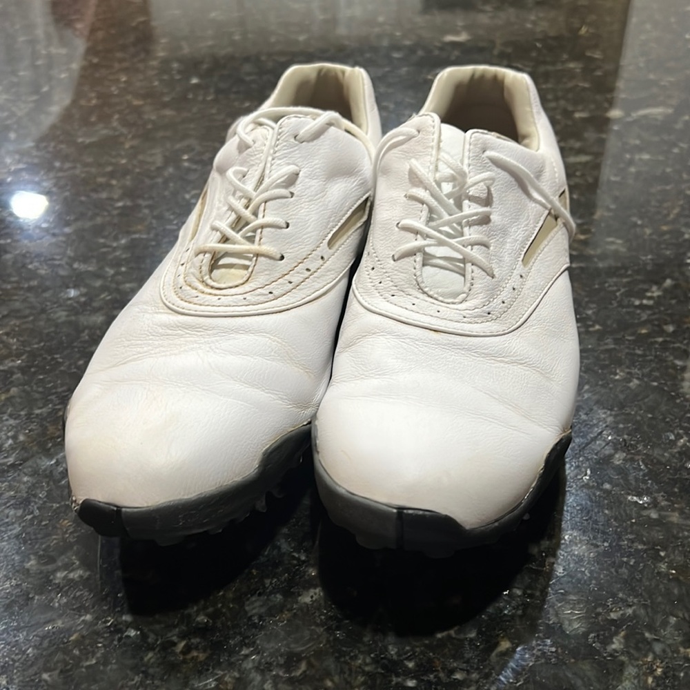 Footjoy LoPro Athletic Golf Shoe Womens Size 9 97228 White Tan Black Leather